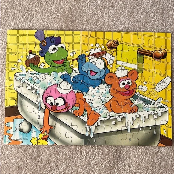 VINTAGE Muppet Babies nostalgic 1980s 60 piece puzzle Kermit Gonzo Fozzy Animal - Picture 12 of 17